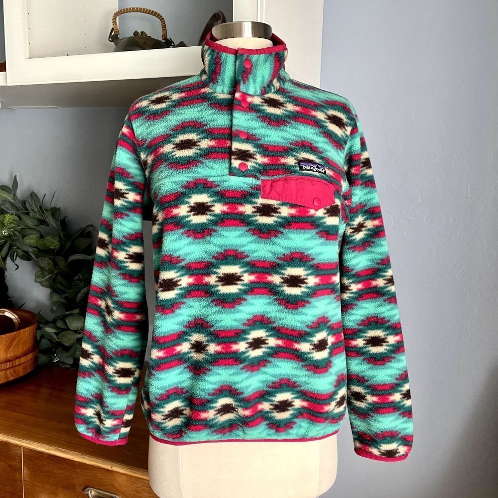 Patagonia Synchilla Snap-T Fleece Pullover Aztec Navajo Wild Desert
